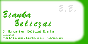 bianka beliczai business card